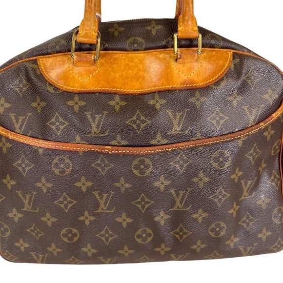 Authentic Louis Vuitton Satchel Bag Deauville Monogram Used LV Handbag Vintage - Picture 12 of 13